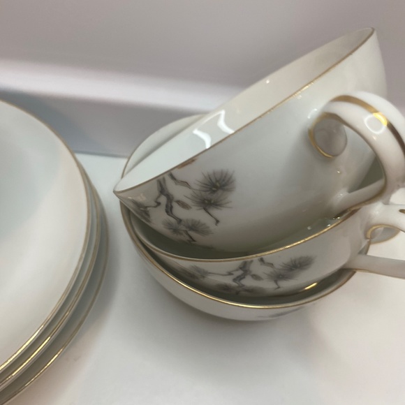 Fine China Japan Vintage PINEDALE Teacup and Saucer Set Of 5 Harmony House - Picture 10 of 13